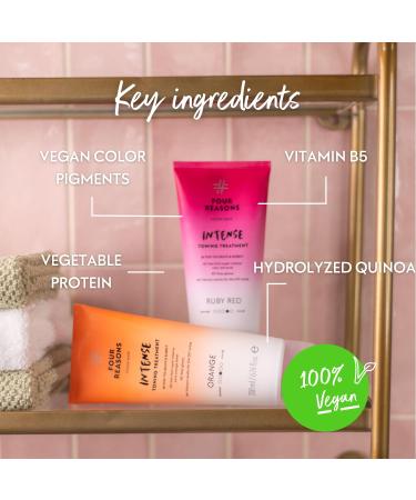 Four Reasons Hair Tinting Conditioner - Intensive Orange Semi-Permanent Hair Color | Natural Flushing & Gentle Tinting - Buy Online on GoSupps.com