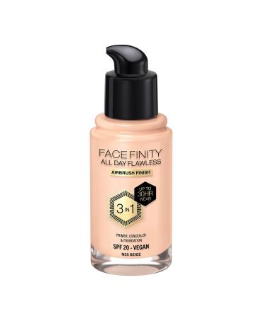 Max Factor Facefinity All Day Flawless 3 In 1 Foundation SPF 20 No. 55 Beige