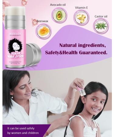 Hair Wax Stick Women Pomade Tamer Stick for Smoothing Flyaways Taming Frizz Baby Hair Long Lasting Cream Gel Slick Back Styling Glue Wigs Bed Head Waxes Stick Edge Control Comb Brush - Black - Buy Online on GoSupps.com