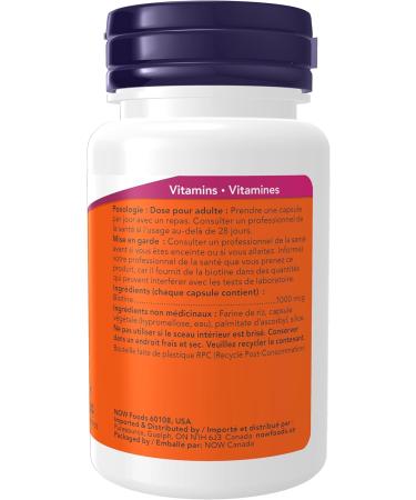 Now Biotin 1 000mcg 100vcap - Buy Online on GoSupps.com