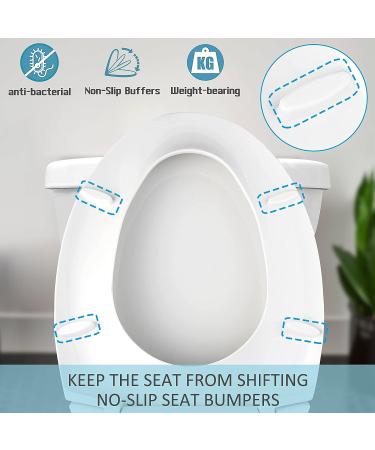 Soft Close Elongated Toilet Seat for TOTO Toilets | Heavy Duty, Replaceable | Oval, White - Buy Online on GoSupps.com