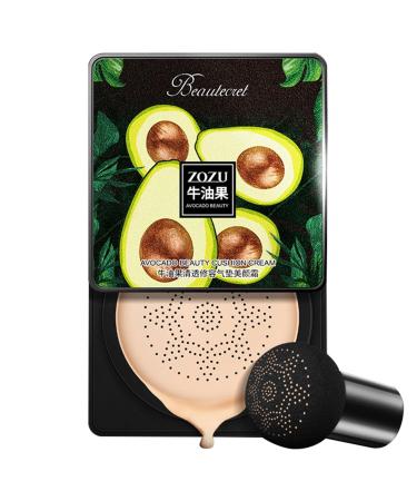 Richolyn CC Creme mushroom head - Avocado Mushroom Head Moisture Cushion Foundation |Long -lasting moisturizing BB Cream Foundation for all skin types and skin tones ivory