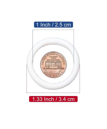 50 Pcs White Elastic Hair Ties for Girls - Stretchy Ponytail Holders - Teens Scunci Accessories - Seamless Nylon Scrunchies Bands - Gentle Fine-Hair Hold - Buy Online on GoSupps.com