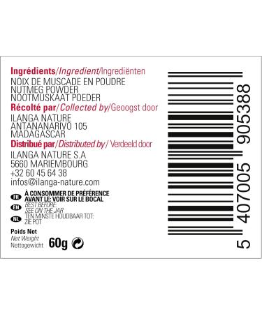 Powdered nutmeg 60g - Ilanga Nature - Madagascar - Buy Online on GoSupps.com