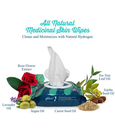 pHeet Foot Wipes | All-Natural Antifungal & Antibacterial Formula for Athletes Foot & Toenail Fungus | 72ct - Cleans Moisturizes & Improves Dry Skin - Buy Online on GoSupps.com