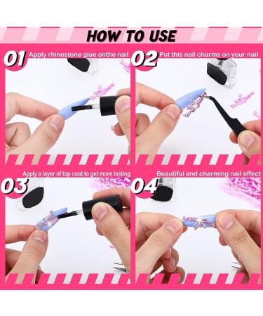 Loopeer 40 Pcs 3D Pink Gun Nail Charms - Shiny Diamond Metal Decorations for Nail Art & Jewelry Making - Buy Online on GoSupps.com