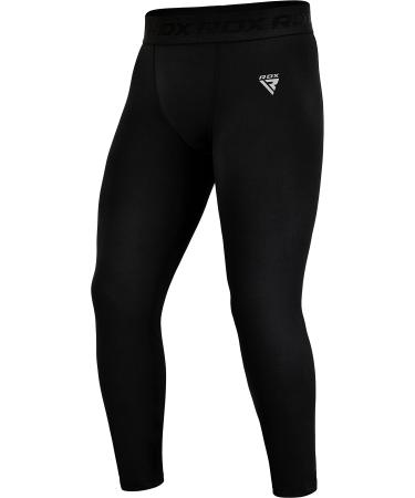 RDX MMA compression pants long running quick-dry sports Perfect for athletic training fitness cycling yoga hiking basketball outdoor activities home gymnastics practice l black