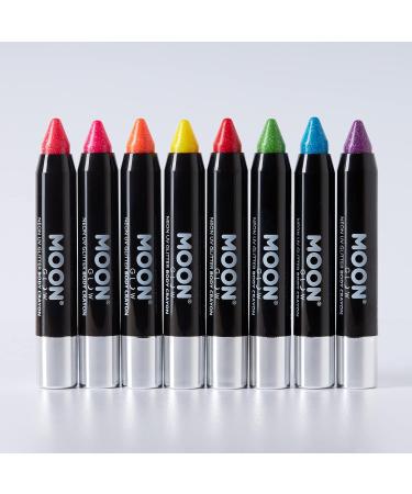Moon Glow Neon-UV Glitter Face & Body Chalk Makeup - Bright Green Glows Under UV Light | International Shipping - Buy Online on GoSupps.com