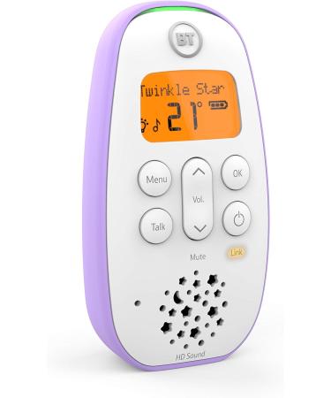 BT Digital Audio Baby Monitor 450 - HD Sound, Lightshow, Lullabies & Two-Way Talkback - Buy Online on GoSupps.com