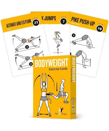 NewMe Fitness Workout Cards - Instructional Fitness Deck for Women & Men, Beginner Fitness Guide to Training Exercises at Home or Gym Bodyweight (Vol 1)