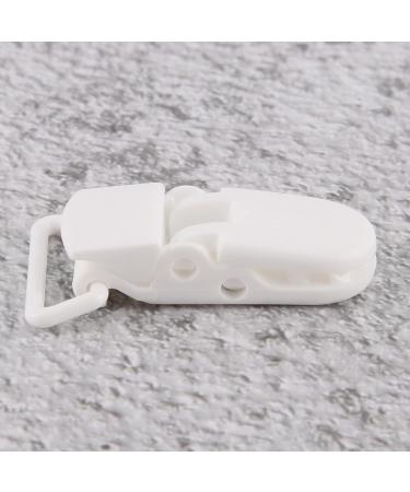 Scalewbin 10Pcs Baby T-Shape Plastic Pacifier Clips - Soother Dummy Badge Holders - White - International Shipping Available - Buy Online on GoSupps.com