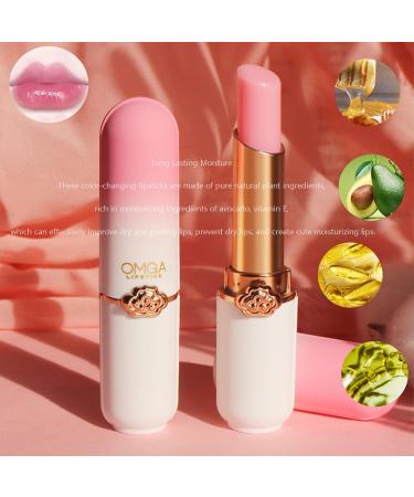 Domality Pink Magic Color Change Lipstick Set | 3PCs Long-Lasting Nutrient Lip Balm | Mood Reactive Temperature & pH Sensitive - International Shipping Available - Buy Online on GoSupps.com