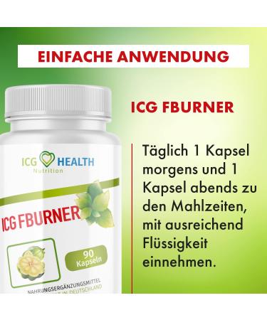 ICG Health Nutrition FBURNER | Garcinia Cambogia Extract | 90 Capsules | Boost Metabolism & Weight Loss - Buy Online on GoSupps.com