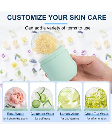 TaShow Ice Roller for Face - 2 Pack Silicone Massage Cube & Ice Mold for Brightening Pore Shrinking (Green & Purple) - International Shipping Available - Buy Online on GoSupps.com