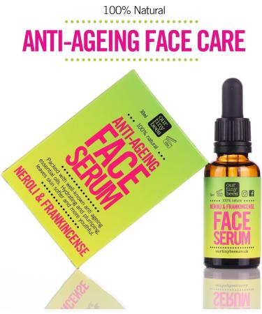 Neroli & Frankincense Anti-Ageing Face Serum 100% Natural Face Oil/Anti-Ageing Face Oil. Natural Face Oil. Frankincense oil for skin by Our Tiny Bees. - Buy Online on GoSupps.com