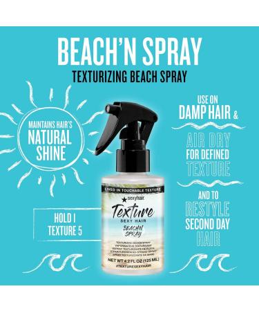 SexyHair Texture Beach'n Spray Texturizing Beach Spray 4.2 Oz | Maintains Natural Shine | Up to 24 Hour Humidity Resistance | All Hair Types - Buy Online on GoSupps.com