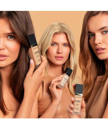 Eveline Cosmetics Wonder Match Liquid Foundation 40 Sand - Hyaluronic Acid & Microbiome Protection - International Shipping - Buy Online on GoSupps.com