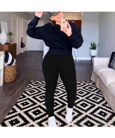 3 Pack XX-Large Plus Size Leggings with Pockets for Women - High Waist Tummy Control, Workout Yoga Pants in Black - NEW YOUNG - Buy Online on GoSupps.com