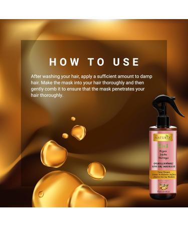 Argan Hair Treatment Spray | Hairspray that Repairs Damaged and Faded Hair and Conditioner Shine | Anti-Frizz Restructuring Growth and Straightening Spray Serum - Buy Online on GoSupps.com