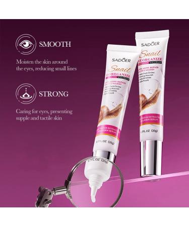 Snail Repair Eye Cream - Anti-Aging Hydrating Dark Circle Reducer with Snail Mucin & Collagen - Buy Online on GoSupps.com
