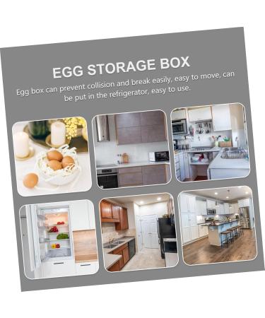 OSALADI Egg Grid Clear Plastic Tray Clear Plastic Eggs Clear Egg Container Egg Carton Side Door Memory Transparent 22.3X16.2X10.1CM - Buy Online on GoSupps.com