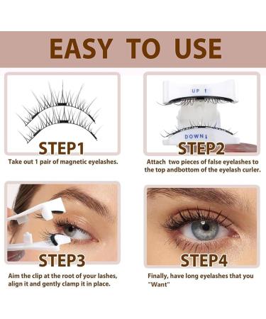 Dalarey Magnetic Lashes kit Reusable double Magnetic Lashes Without Eyeliner No Glue Liner Waterproof Safe Easy to Wear for Essential Commuter Makeup (2 Pairs Natural) - Buy Online on GoSupps.com