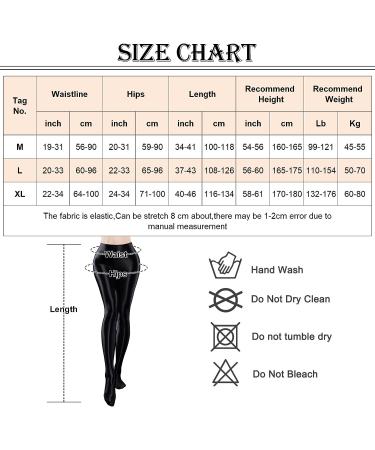 Women's Black Metallic Wet Look Footed Leggings - Shimmer Dance Tights - XL - Buy Online on GoSupps.com