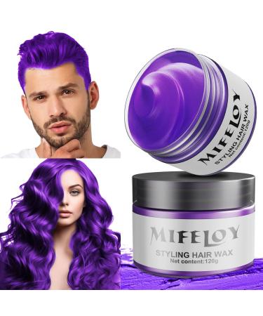 4.23oz Violet Temporary Hair Dye Purple Instant Hair Cream Mud Natural Hair Color Hairstyle Pomade Unisex Styling Hair Clay Wax 120g Violet Hair Wax for Party Cosplay Halloween Christmas - Buy Online on GoSupps.com