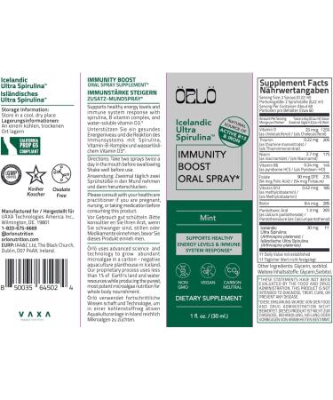 Orlo Immunity Boost Multivitamin for Adults with VIT B12 & B Vitamin Complex Vegan Vitamin D3 & Icelandic Ultra Spirulina Fast-Absorbing Immune & Energy Support Mint Flavour 60 Servings - Buy Online on GoSupps.com