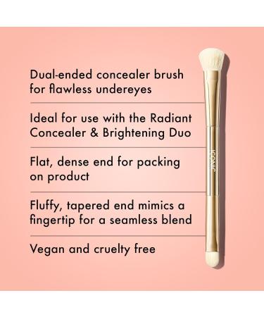 ICONIC LONDON Vegan Concealer Duo Brush - Perfect Makeup Buffing Blending & Finishing Tools - Cruelty-Free - Buy Online on GoSupps.com