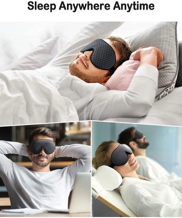 INNELO Sleep Mask 2022 | Comfortable 3D Contoured Light Blocking Eye Mask - Grey - Buy Online on GoSupps.com