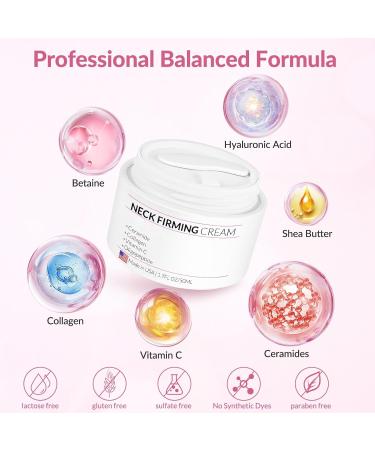 SkiEssance Neck Firming Cream for Face Neck & D collet Anti-Aging Moisturizer with Ceramides Collagen Vitamin C & Peptides Lightweight Non-Greasy Made in USA 1.7 fl oz - Buy Online on GoSupps.com
