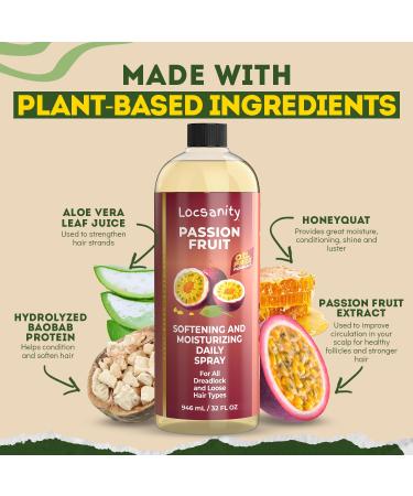 Locsanity Daily Moisturizing Spray for Dull Dry Locs - Jumbo Size Passion Fruit Hair and Scalp Moisturizer for Dreadlocks Sisterlocks Microlocks Braids to Control Oil and Frizz Passionfruit 32 Fl Oz - Buy Online on GoSupps.com