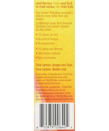 True Lemon Raspberry Lemonade Water Enhancer Drink Mix Low-Calorie Powdered Drink Mix Water Flavor Packets with Stevia (10 Packets) Raspberry 10 count (Pack of 1) - Buy Online on GoSupps.com