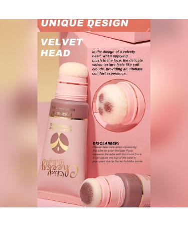 Velvet Liquid Blush Gentle and Long-Lasting Liquid Velvet Blush | Making Up Blusher with Soft Applicator for Dating Traveling Home Shopping Gathering Klufo 04 - Buy Online on GoSupps.com
