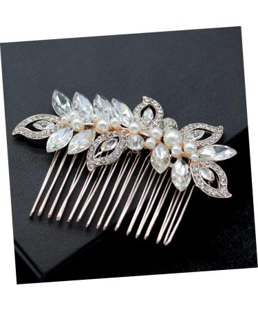 DOITOOL Gold Headpiece Wedding Hair Combs Silver Hair Accessories Rhinestone Bridal Comb Rhinestone Hair Comb Wedding Hair Accessory Headwear for Women Hairpin Crystal Bride - Buy Online on GoSupps.com