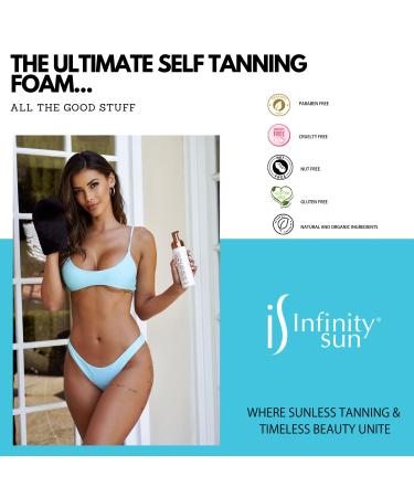 Infinity Sun Glow on the Go - Quick Dry 2 Hour Self-Tanning Mousse & Streak-Free Applicator Mitt (7 oz - Buy Online on GoSupps.com