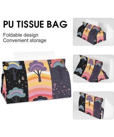 Tissue Box Cover Tissue Box Holder Simple Rainbow Print Tissue Holder Travel Tissue Packs Facial Paper Holder Decorative Holder - Buy Online on GoSupps.com