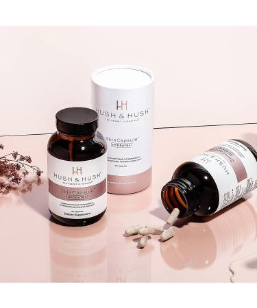 Buy Hush & Hush SkinCapsule Hydrate+ - Vegan Anti-Aging Beauty Supplement with Hyaluronic Acid - Glowing Skin - 60 Capsules - Free Worldwide Shipping - Buy Online on GoSupps.com