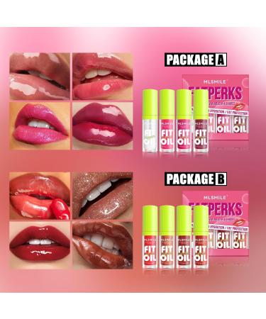 Shop 4 Colors Lip Oil Lip Glaze - Hydrating Long Lasting & Non-Sticky Lip Gloss - Shiny Moisturizing Tint | International Shipping Available - Buy Online on GoSupps.com
