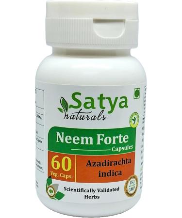 Neem Forte Capsules 500 mg. 60 Veg. Capsule | Neem (Azadirachta Indica) Extract Capsules for Men and Women | Ayurvedic Herbal Supplement/Remedies (4 Bottles of 60 Capsules) 240 Count (Pack of 1) - Buy Online on GoSupps.com