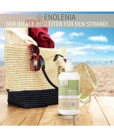 Enolenia Aloe Vera Gel - 3 in 1 Body Lotion & Skin Care - Vegan Intensive Moisture for All Skin Types - 500 ml - Buy Online on GoSupps.com