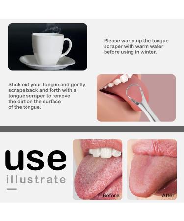 Premium Tongue Cleaner Set - 2 Stainless Steel Brushes for Adults & Children with Travel Case | Medical Quality Oral Care for Bad Breath - Buy Online on GoSupps.com