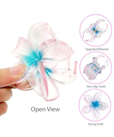 Yeah Boom 6-Piece Flower Hair Clips for Women | Non-Slip Decorative Hair Jewelry & Spiral Clips | Glitter Transparent Claws - Buy Online on GoSupps.com