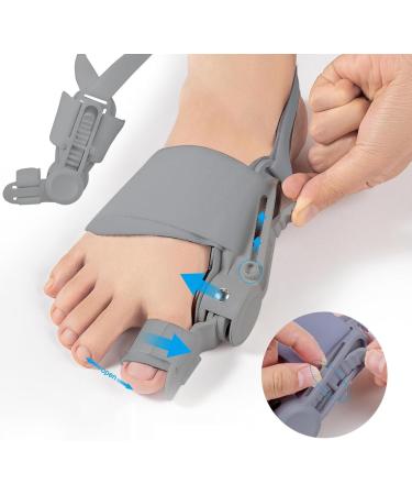 Thcbme Bunion Fix - Adjustable Orthopedic Bunion Corrector with Anti-Slip Heel Strap & Silicone Pad Fits Left & Right Feet