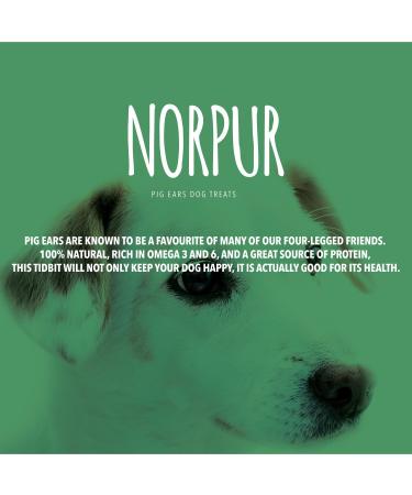 Norpur Thick Half Natural Pig Ears for Dogs 100 Count Bulk Chews for Training Rewards and Treats Natural Grass Fed Meat Small to Medium Puppies - Buy Online on GoSupps.com