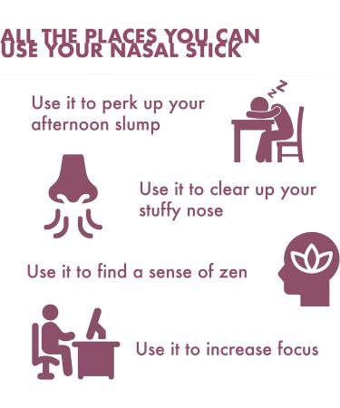 Brookstone Aromatherapy Inhaler - 6 Pack Essential Oil for Stress & Stuffy Nose Relief - Buy Online on GoSupps.com