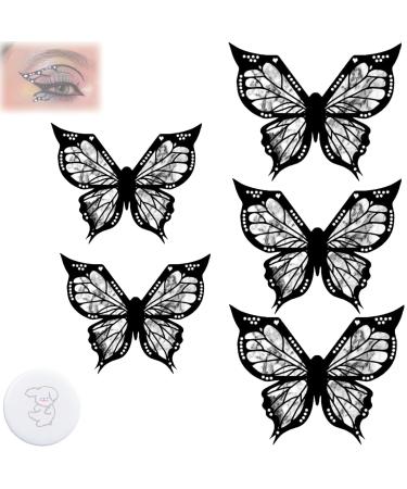 Butterfly Eyeliner Stencil Butterfly Eyeliner Stamp Butterfly Eye Makeup Stencil Butterfly Stencil Eyeliner Tool (5pcs)