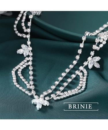 Brinie Silver Crystal Wedding Headband Chain for Women - Bridal Jewelry Headpiece - Buy Online on GoSupps.com