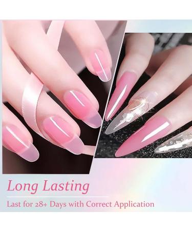Jelly Nail Polish - Pink Nail Polish - Crystal Pink Summer Color Quick Dry Nail Varnish - Natural Transparent Pink Polish Long Lasting No Need UV Non - Toxic Formula Nail Art - Buy Online on GoSupps.com